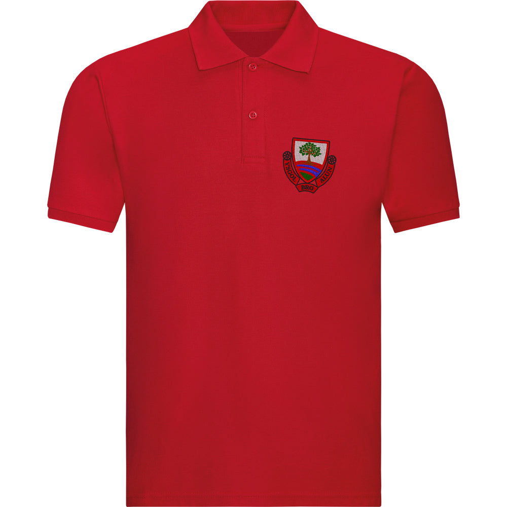 Ysgol Bro Alun Polo shirts are supplied by ourschoolwear of Wrecsam