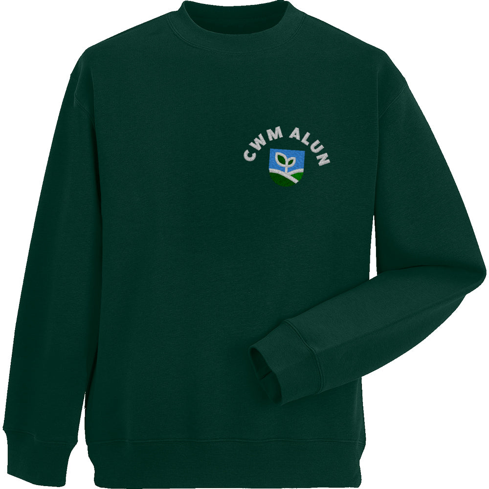 Cwm Alun school sweatshirt with embroidered logo
