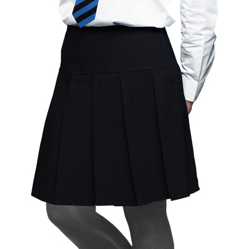 Girls black pleated skirts are supplied by ourschoolwear of