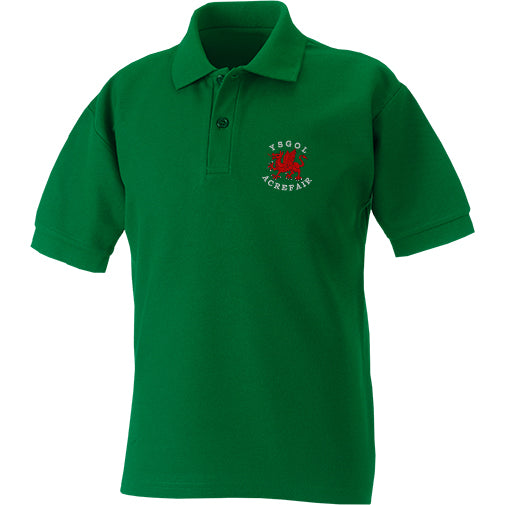Ysgol Acrefair Polo Shirts are supplied by ourschoolwear of Wrexham