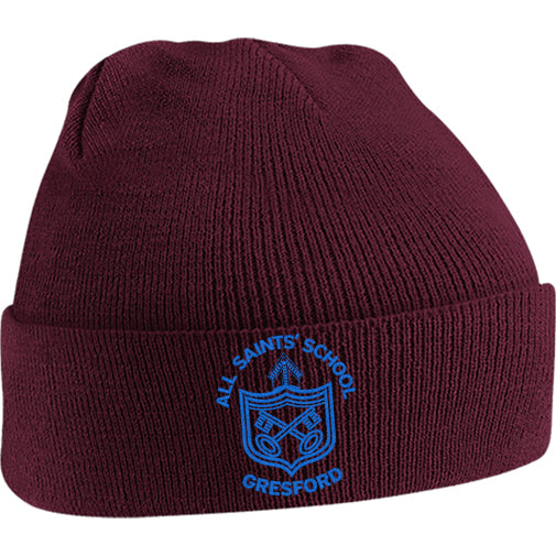 All Saint's Knitted Hats are supplied by ourschoolwear of Wrexham