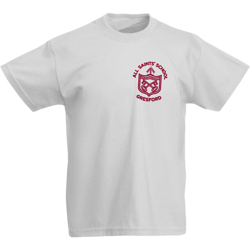 All Saints' white T-Shirts are supplied by ourschoolwear of Wrexham