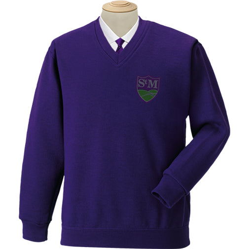 St. Martin's V-Neck Sweater supplied by Ourschoolwear of Wrexham