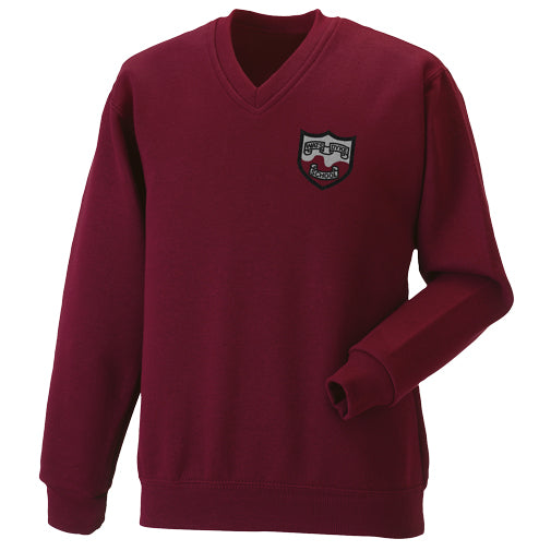 Wat's Dyke V-Neck Sweaters are supplied by ourschoolwear of Wrexham