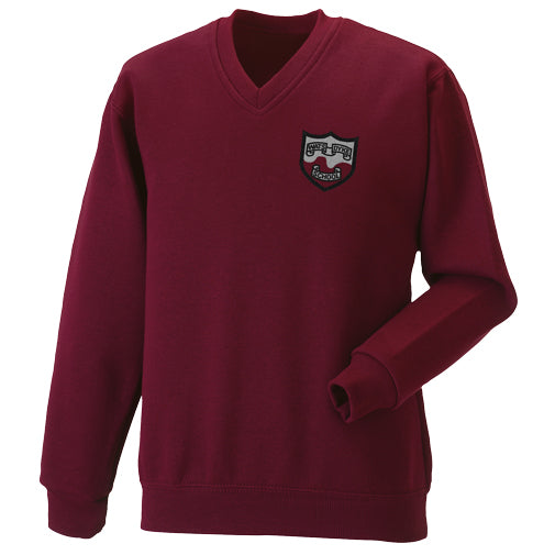Wat's Dyke V-Neck Sweaters are supplied by ourschoolwear of Wrexham 